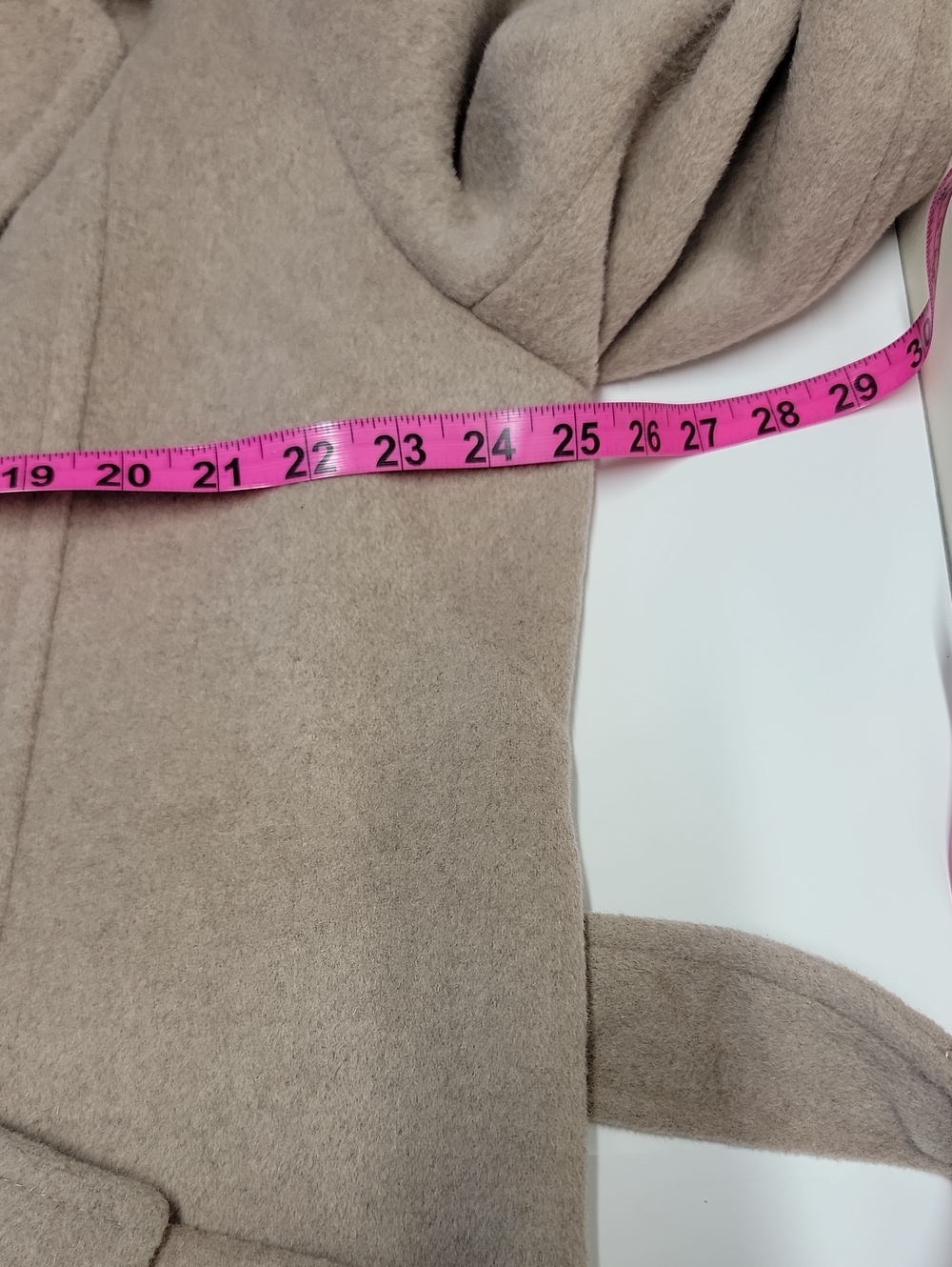 Bernardo Cream Long Wool-Blend Double-Breasted Belted Trench Coat Sz XXL - Picture 13 of 16